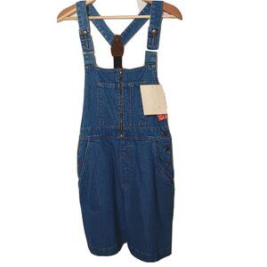 Vintage UN United Kalifornia HT Denim Jumper Skirt M Jean Dress Blue Buttons NEW